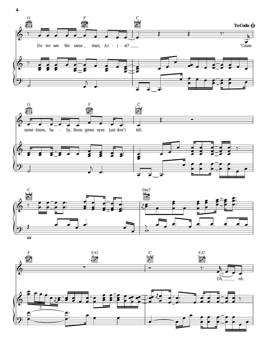Ariel Ariel Piano, Vocal, Guitar scores gallery preview page 4