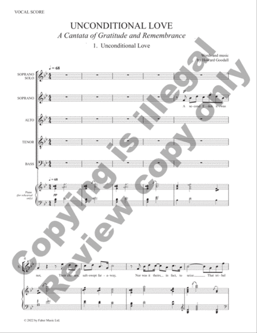 Unconditional Love (Vocal Score) 4-Part scores gallery preview page 4