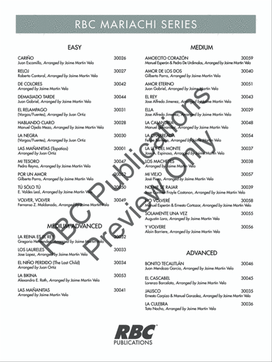La Ley Del Monte Mariachi (Score) Voice scores gallery preview page 10