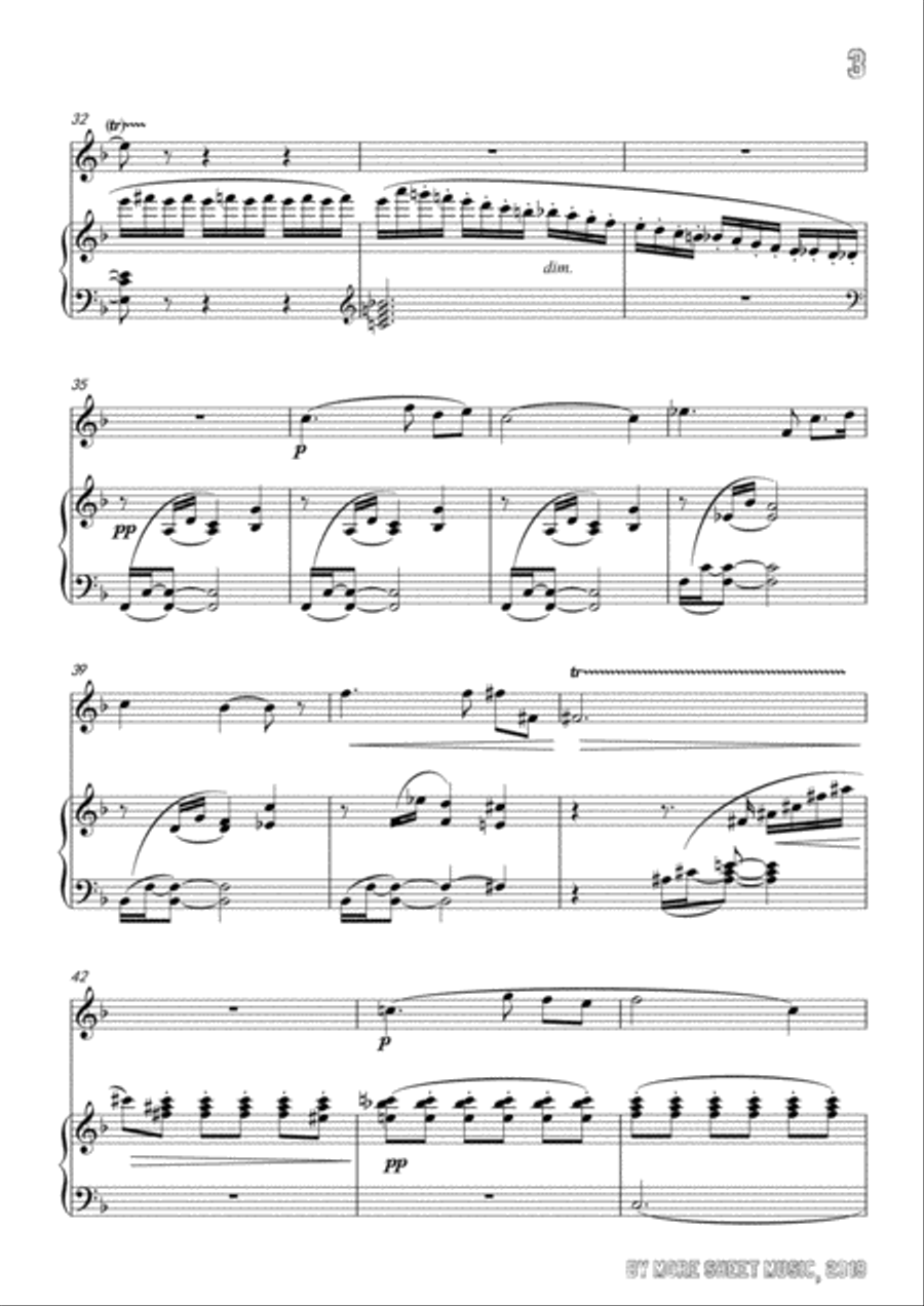 Thomas-Le soir, for Flute and Piano Flute Solo scores gallery preview page 5