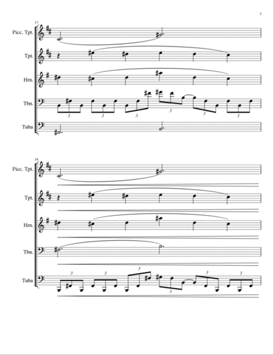 The Sunken Cathedral Brass Ensemble scores gallery preview page 4