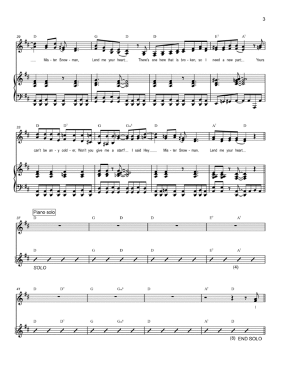 Hey Mr Snowman Voice scores gallery preview page 3