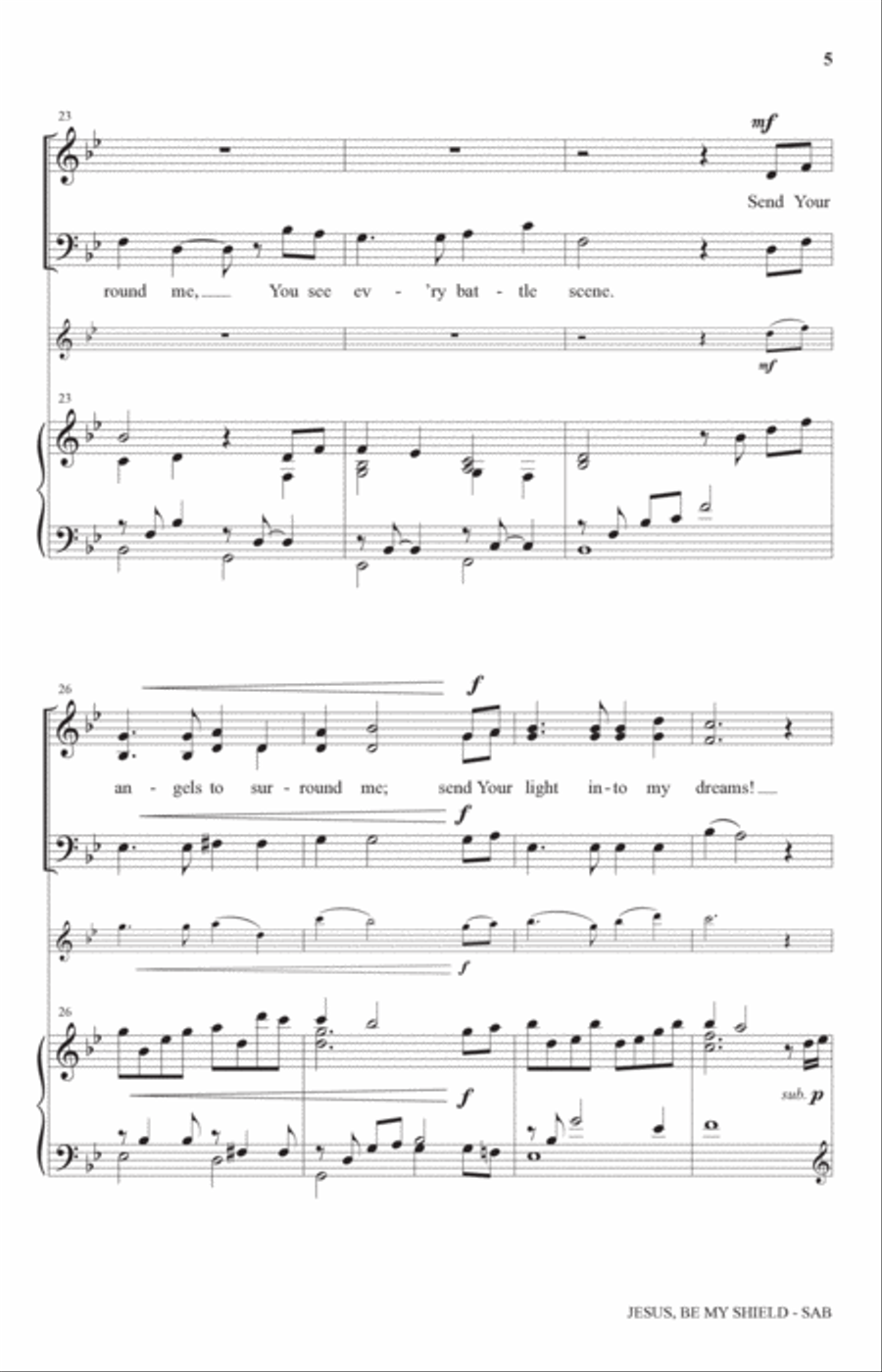 Jesus, Be My Shield (arr. Charles McCartha) 3-Part scores gallery preview page 4