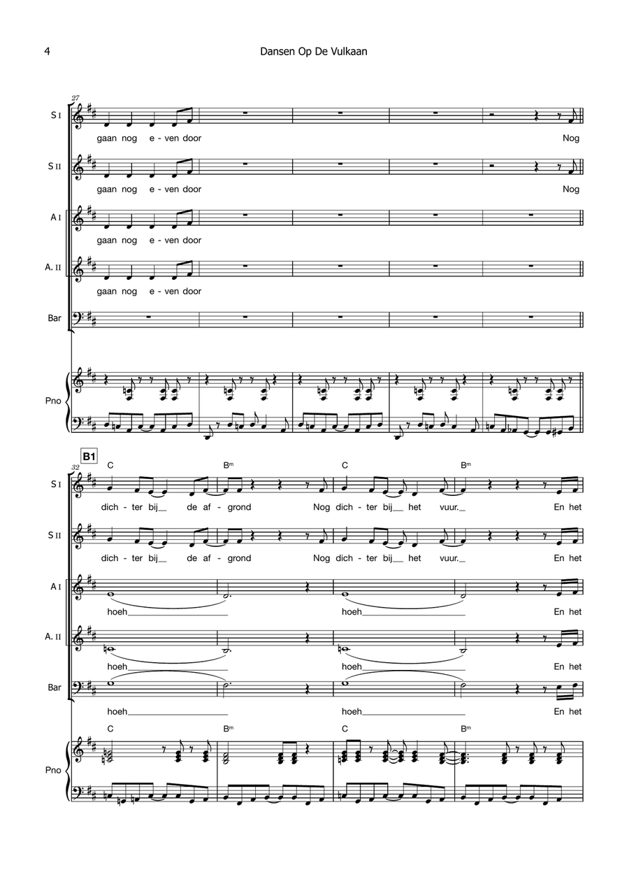 Dansen Op De Vulkaan Choir scores gallery preview page 4