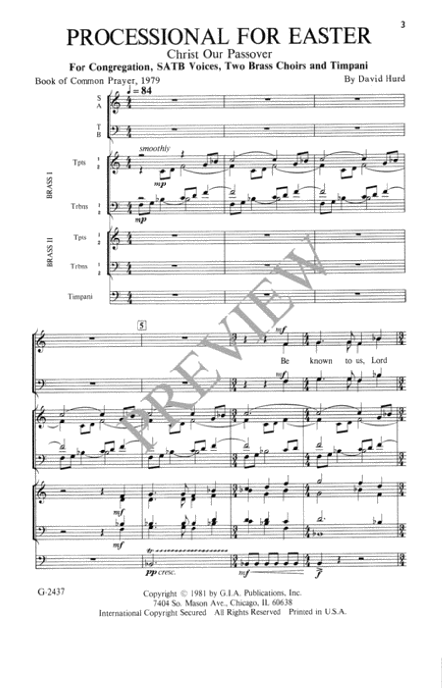 Processional for Easter Processional for Easter 4-Part scores gallery preview page 4