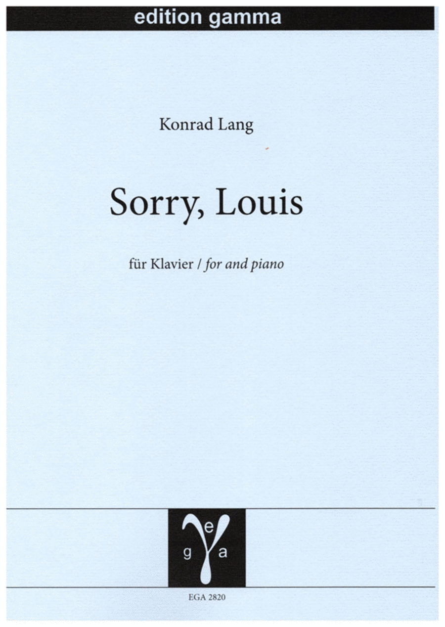 Sorry, Louis Piano Solo scores gallery preview page 1