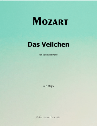 Book cover for Das Veilchen,by Mozart,in F Major