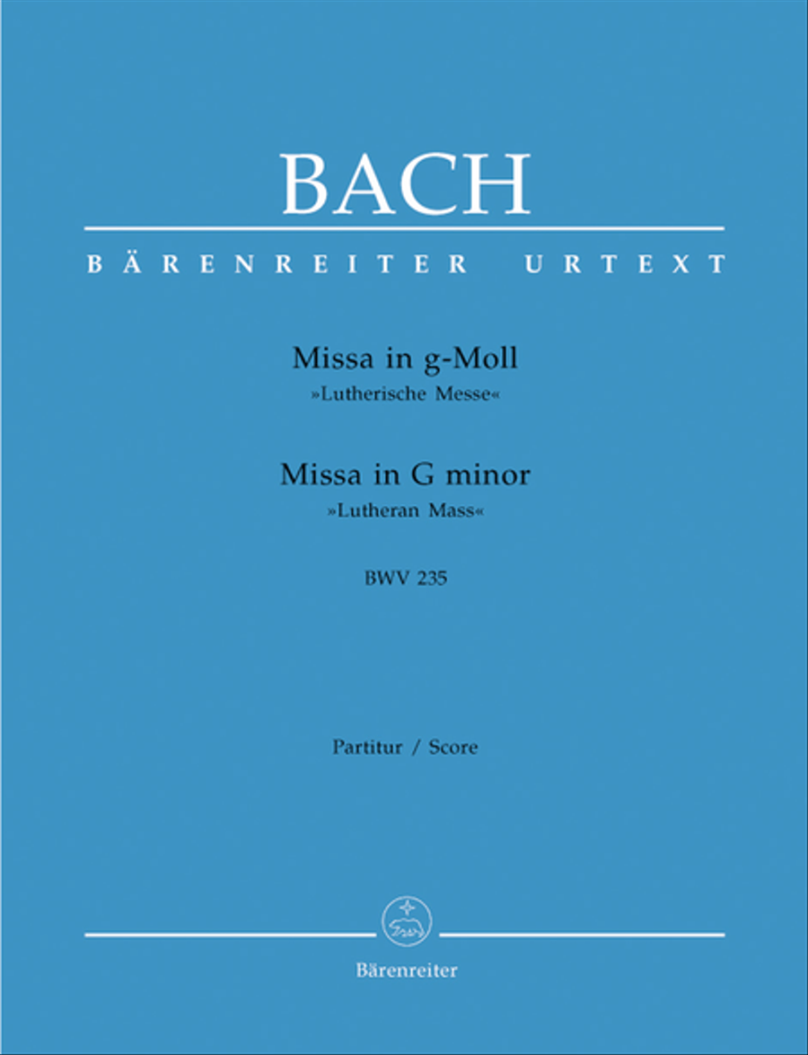 Mass g minor, BWV 235 'Lutheran Mass 3' 4-Part scores gallery preview page 1