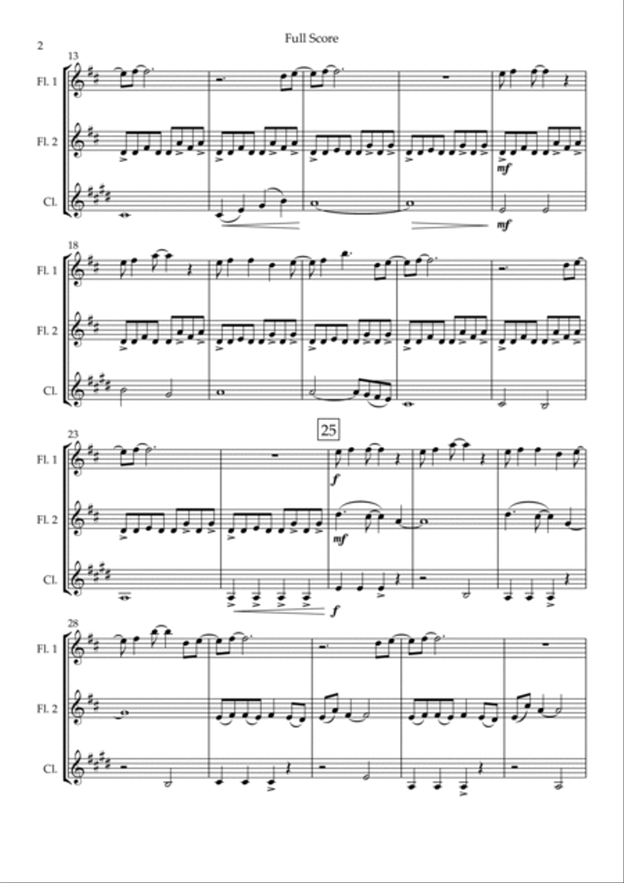 Without You Woodwind Trio scores gallery preview page 2