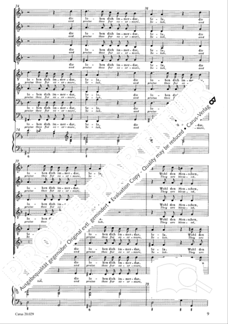 How beautiful is thy dwelling place (Wie lieblich sind deine Wohnungen) Men's Choir scores gallery preview page 16