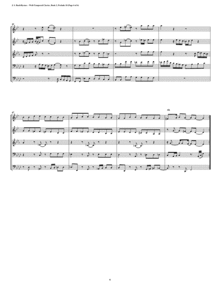 Prelude 18 from Well-Tempered Clavier, Book 2 (Conical Brass Quintet) image number null