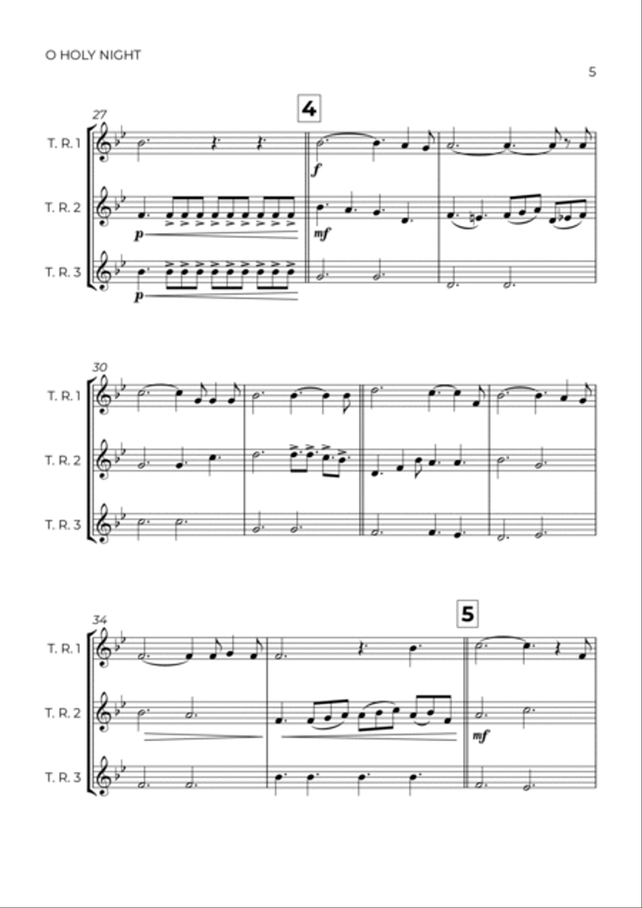 O Holy Night Tenor Recorder scores gallery preview page 5
