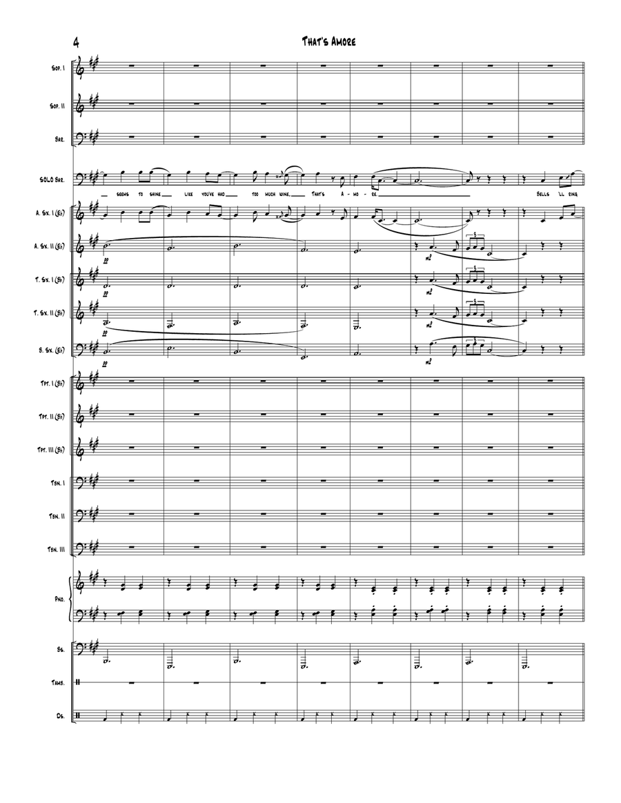 That's Amore (that's Love) Jazz Ensemble scores gallery preview page 4