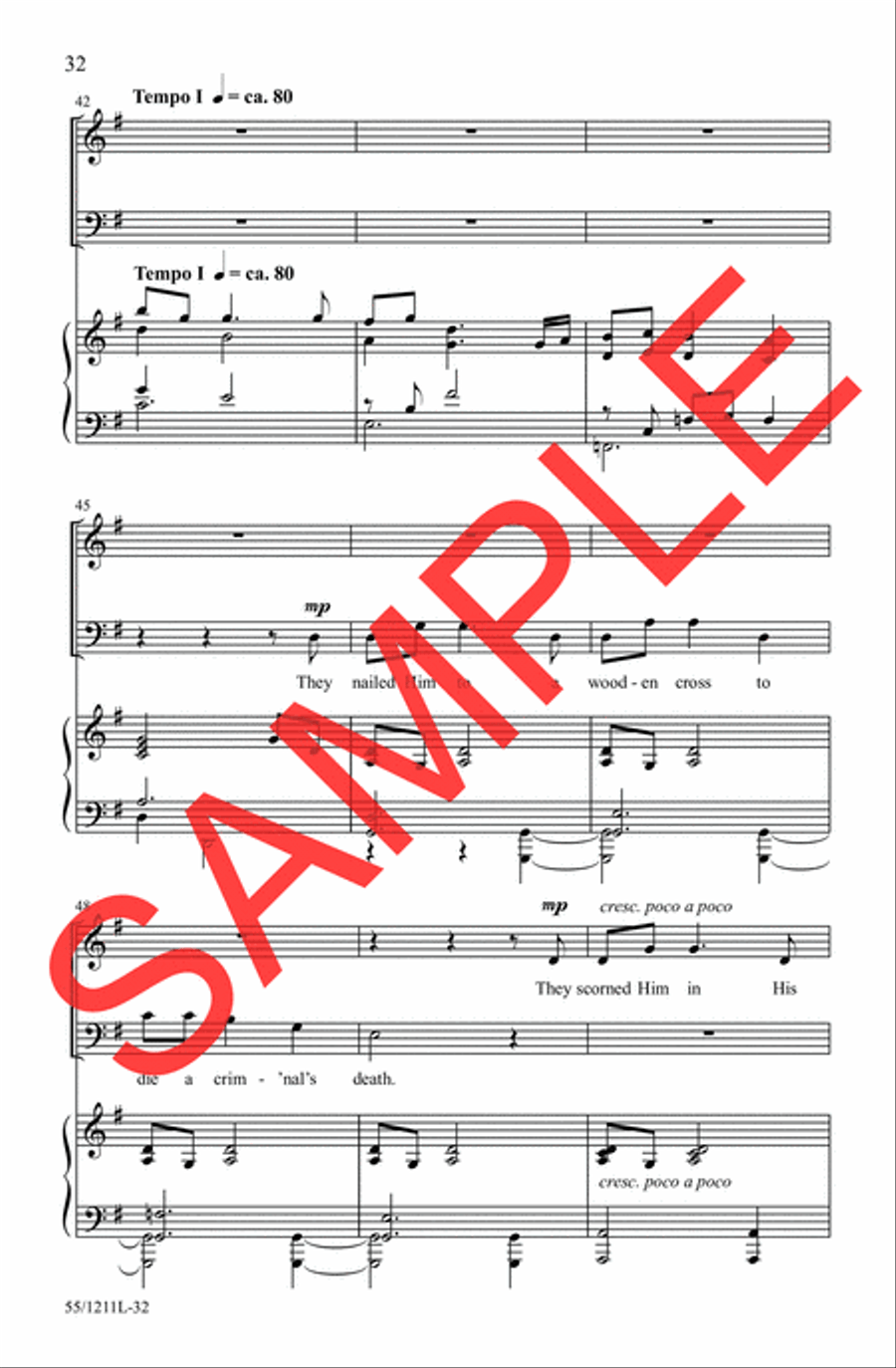 Not My Will, But Yours 4-Part scores gallery preview page 21