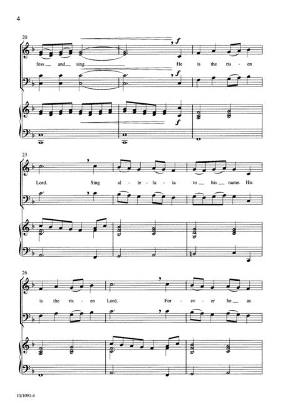 He Is The Risen Lord 4-Part scores gallery preview page 4