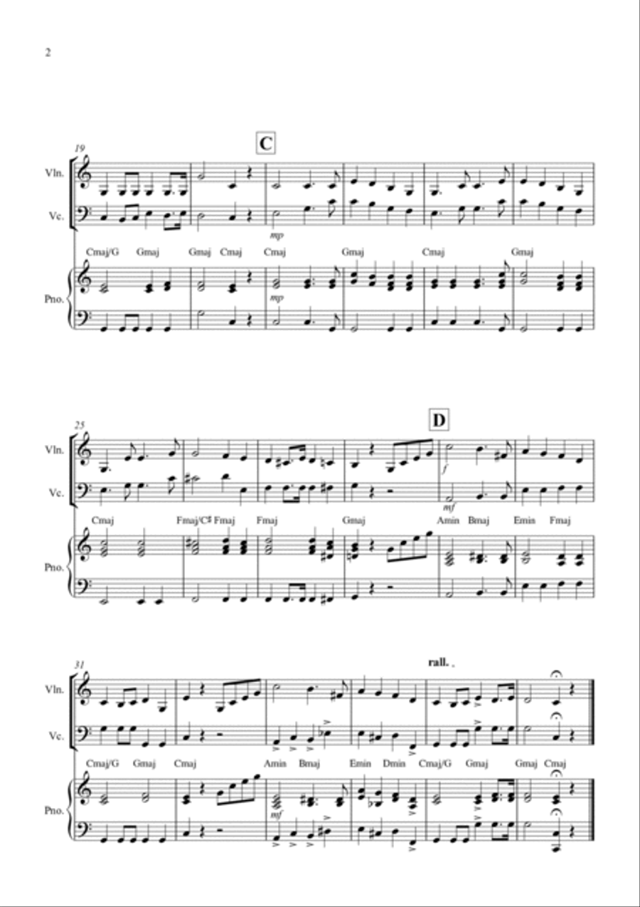 Wedding March (from A Midsummer Night's Dream) for Violin and Cello Duet String Duet scores gallery preview page 2