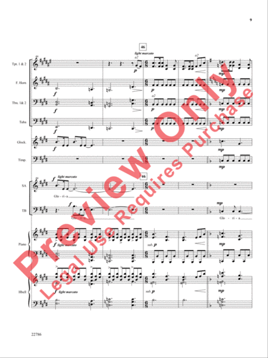 Gloria for Christmas Choir scores gallery preview page 10