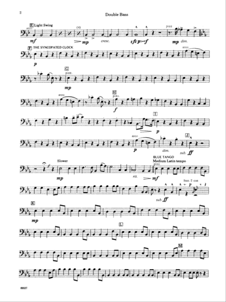 Leroy Anderson Portrait: String Bass Concert Band scores gallery preview page 2