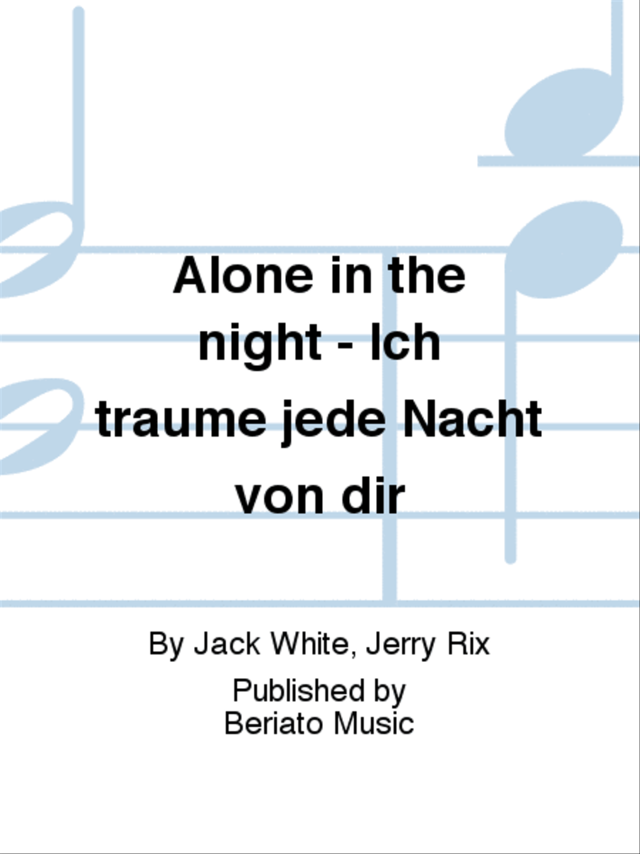 Alone in the night - Ich träume jede Nacht von dir School and Community scores gallery preview page 1
