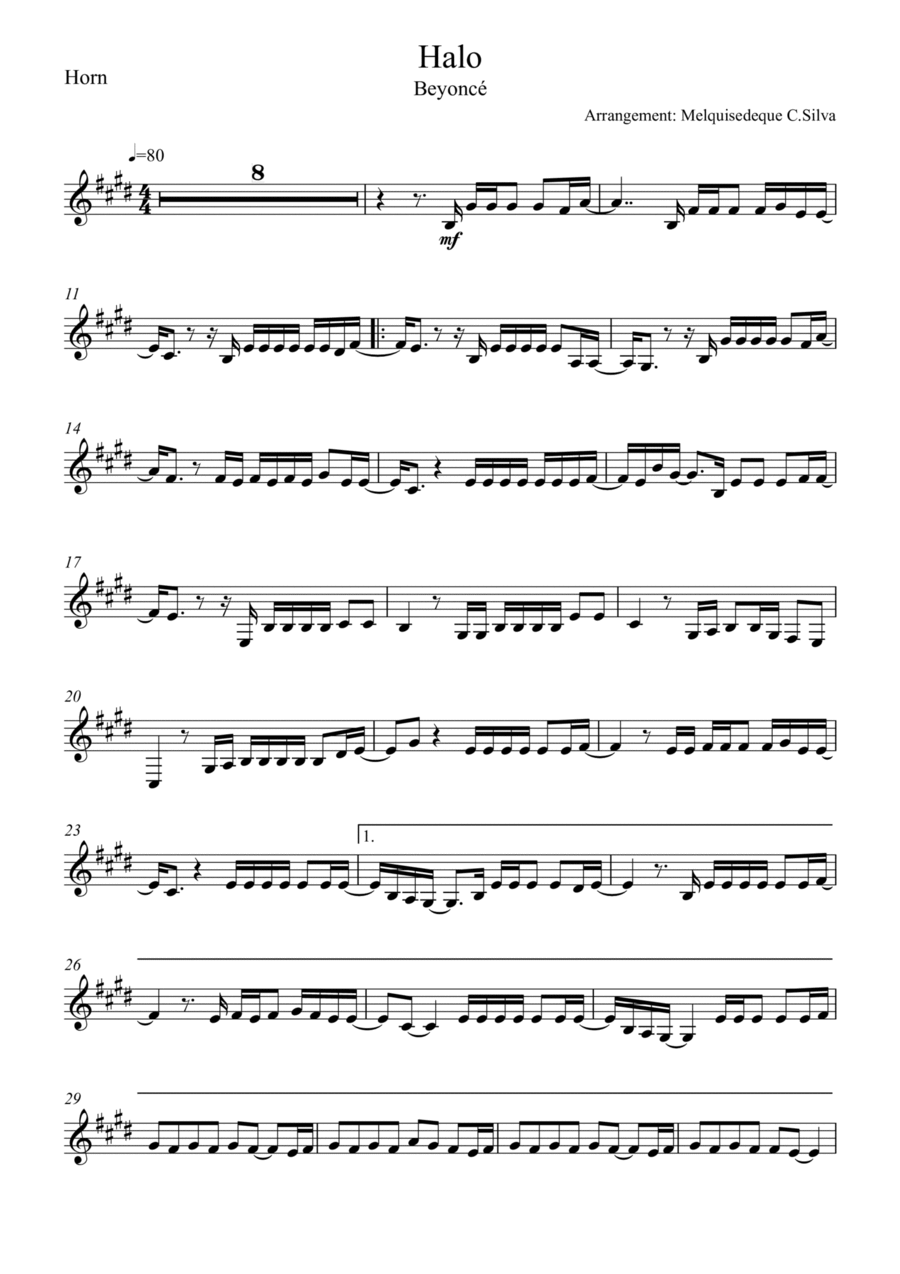 Halo Horn Solo scores gallery preview page 1