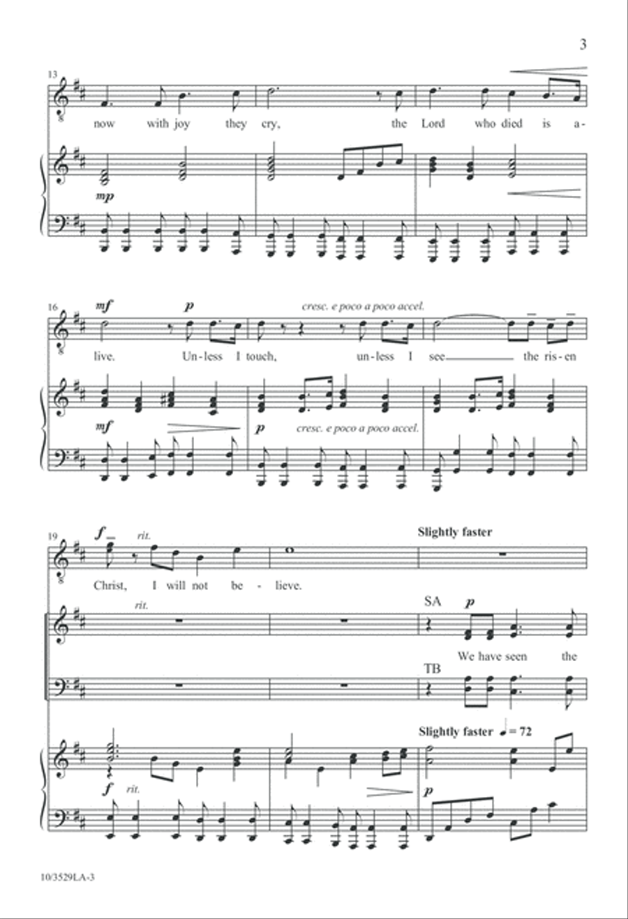 We Have Seen the Lord 4-Part scores gallery preview page 3