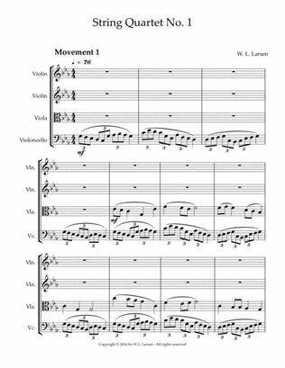 W L Larsen - String Quartet No. 1
