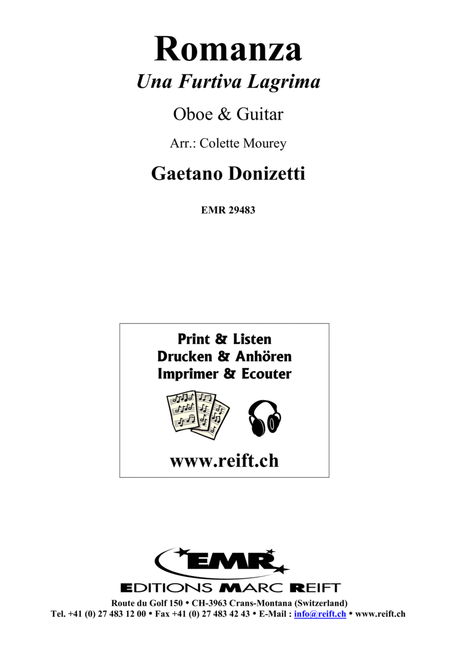 Romanza Romanza Oboe scores gallery preview page 1