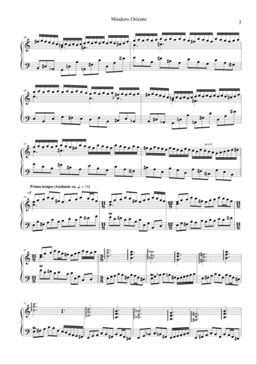 Mindoro Oriente per solo Harpsichord Harpsichord scores gallery preview page 4