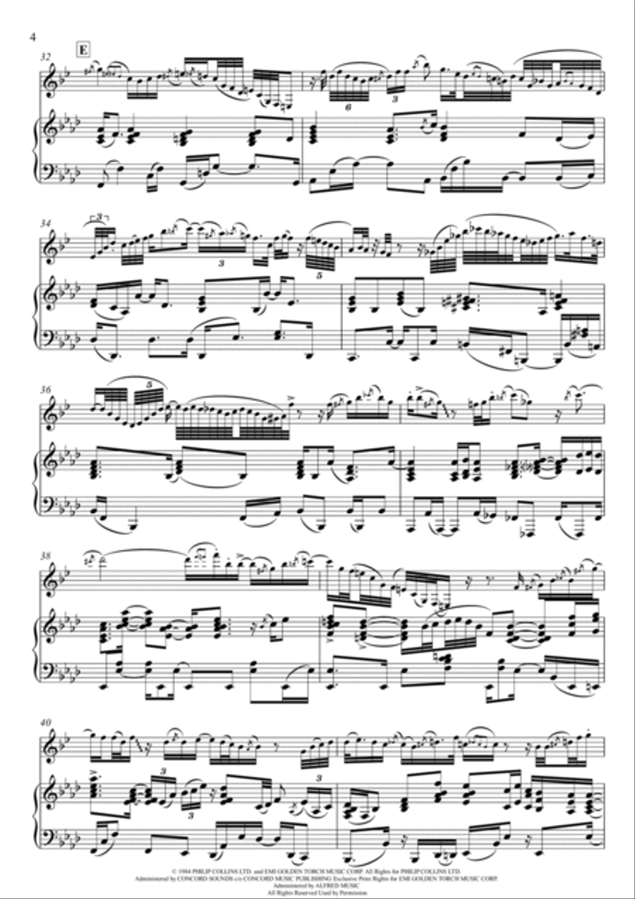 Against All Odds (take A Look At Me Now) B-Flat Clarinet scores gallery preview page 4
