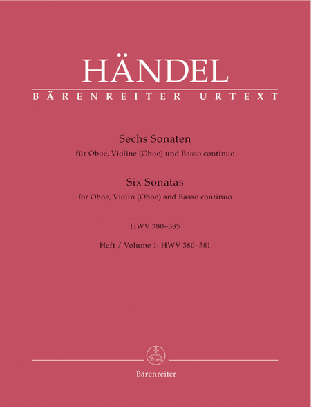 6 Sonatas for Oboe, Violin (Oboe) and Basso continuo, Volume 1