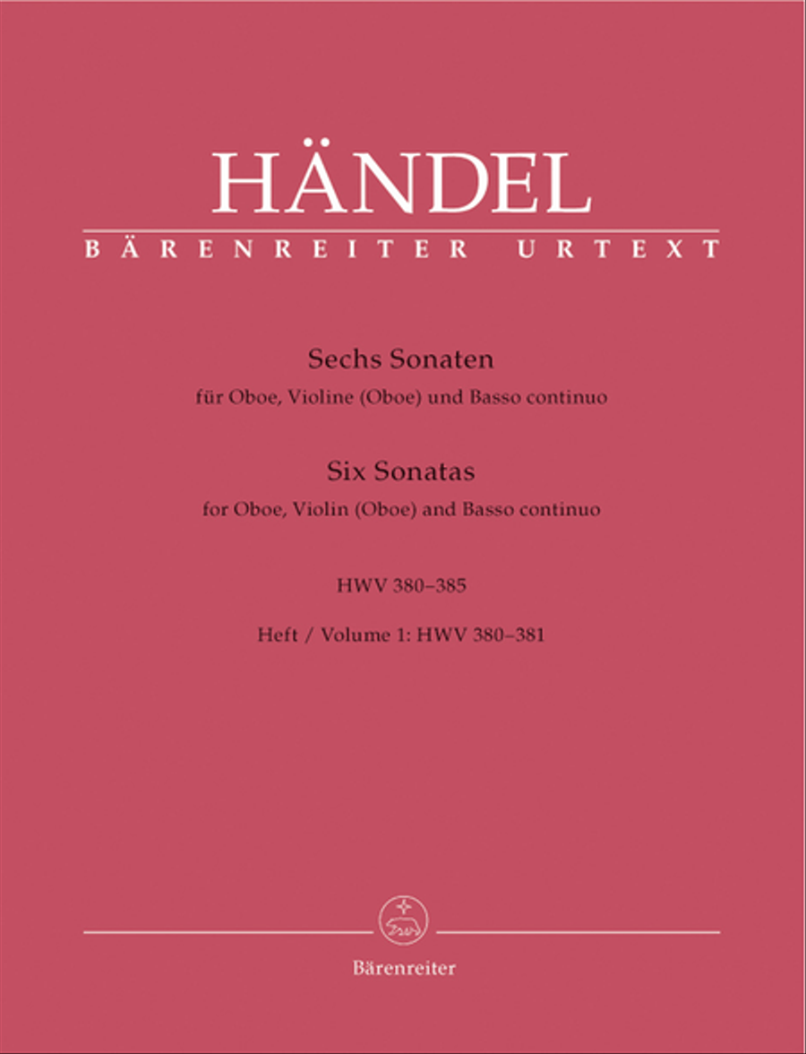 Book cover for Sechs Sonaten for Oboe, Violine (Oboe) and Basso continuo