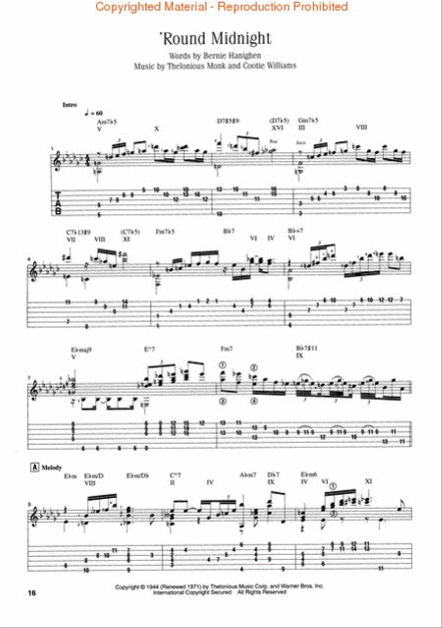 Thelonious Monk for Guitar Electric Guitar scores gallery preview page 3