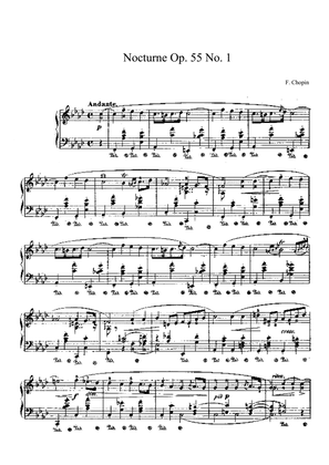 Book cover for Chopin Nocturne Op. 55 No. 1 in F Minor