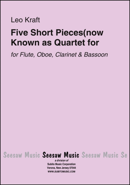 Quartet for Winds ( formerly Five Short Pieces)
