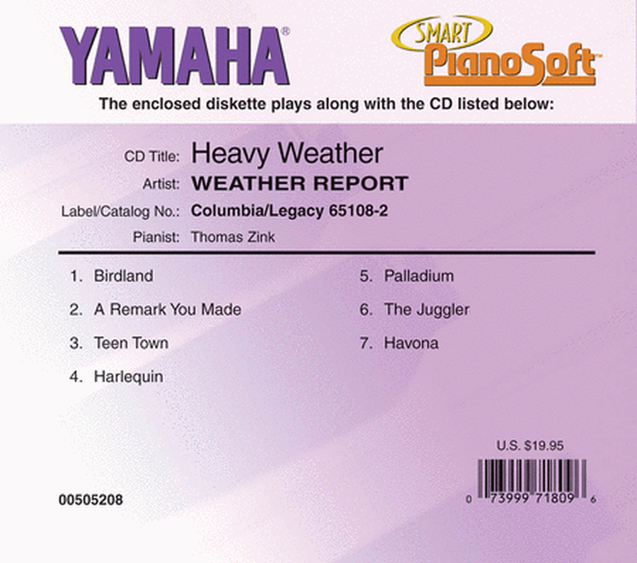 Weather Report - Heavy Weather - Piano Software