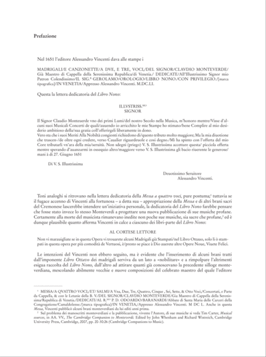 Madrigali. Libro IX (Venezia 1651) [original clefs] Score scores gallery preview page 3