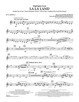 Highlights from La La Land - Bb Clarinet 2