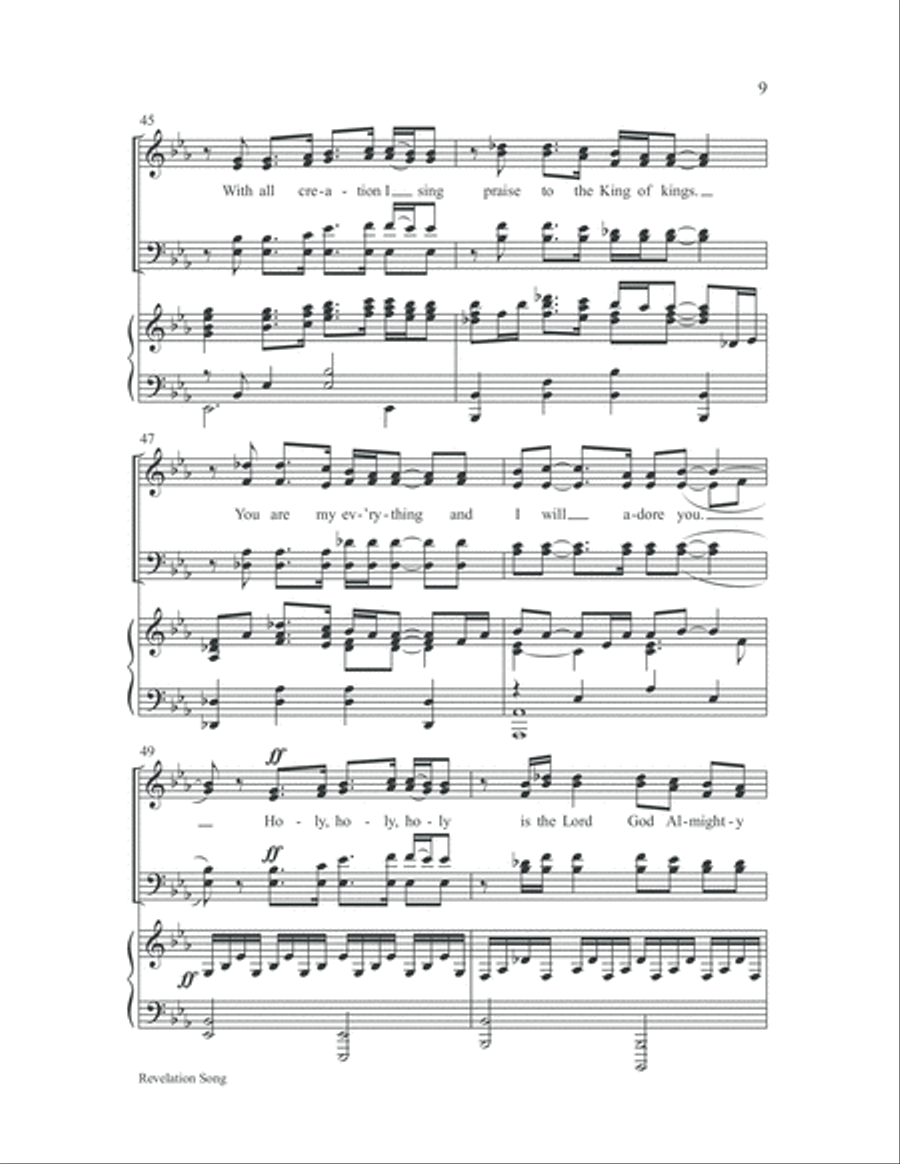 Revelation Song 4-Part scores gallery preview page 9