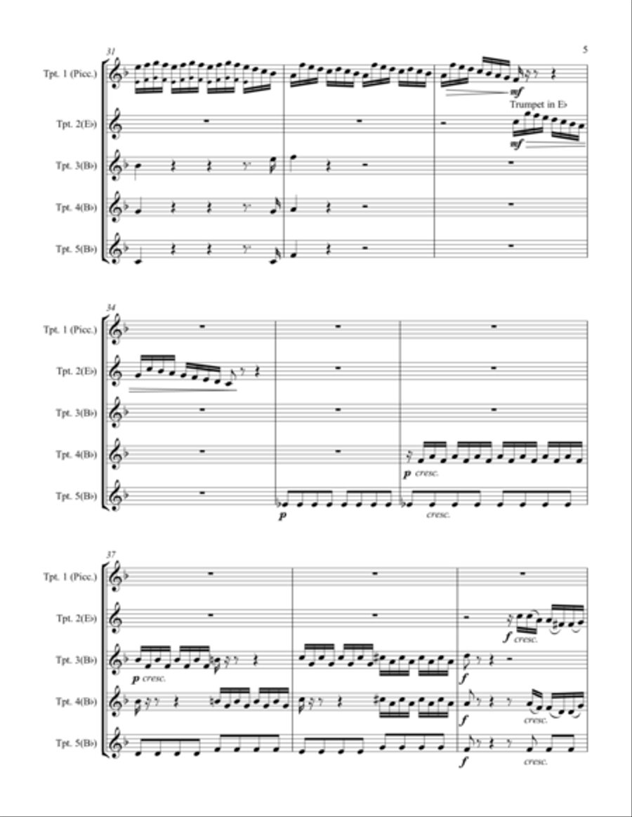 Overture to Zaïs Small Ensemble scores gallery preview page 5