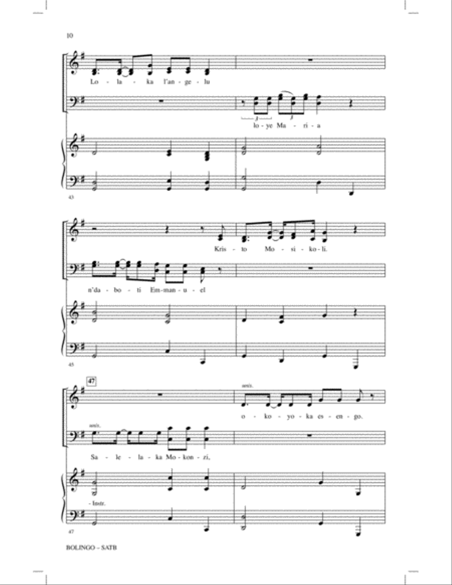 Bolingo 4-Part scores gallery preview page 8