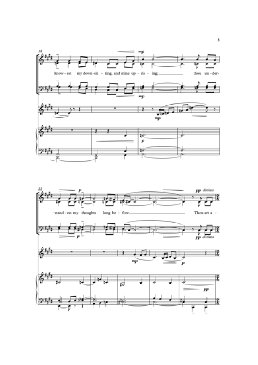 O Lord, thou hast searched me out 4-Part scores gallery preview page 3