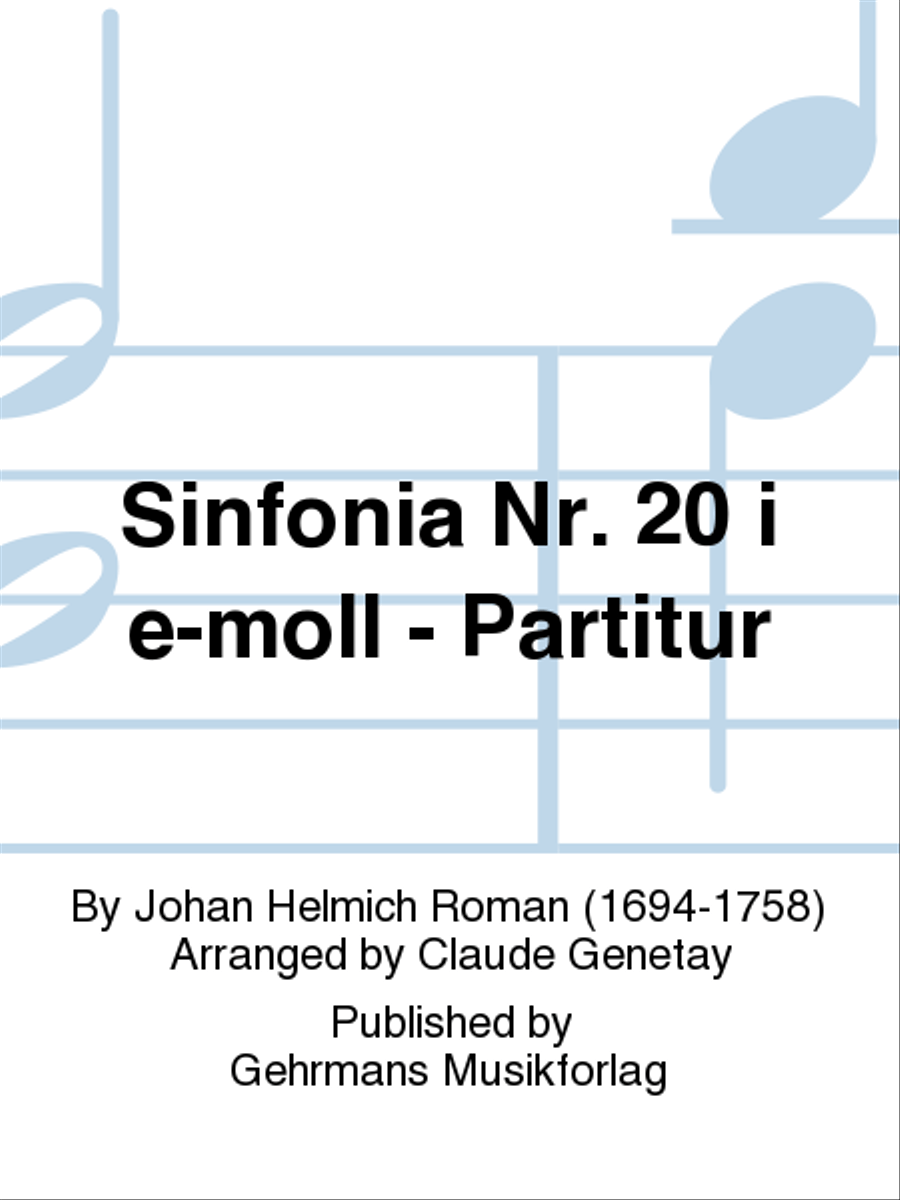 Sinfonia Nr. 20 i e-moll - Partitur Orchestra scores gallery preview page 1