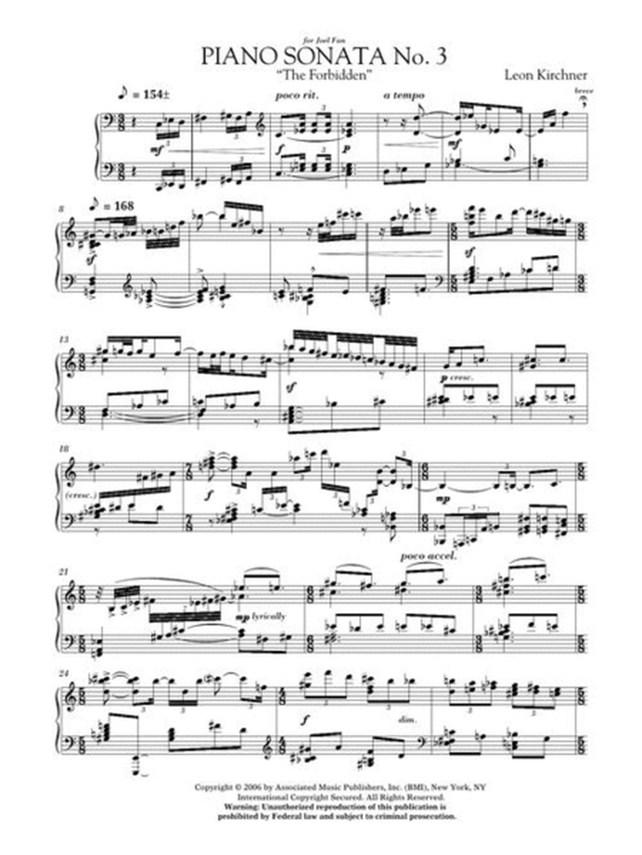 Piano Sonata No. 3 “The Forbidden”