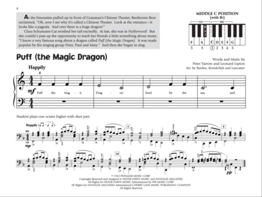 Music for Little Mozarts -- Little Mozarts Go to Hollywood, Book 3-4 Piano Method scores gallery preview page 2