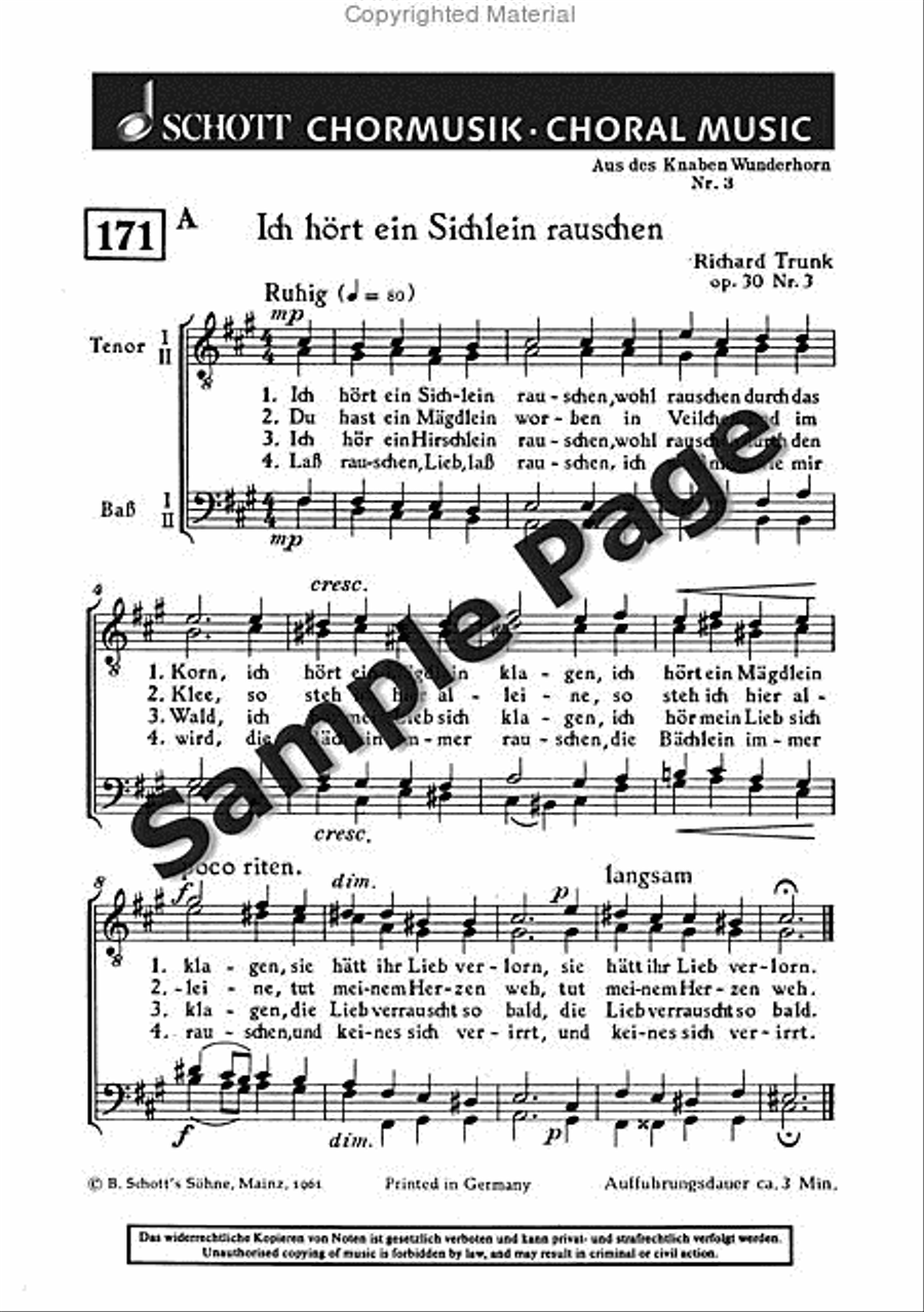 Zierlichkeit/ich Hort Ein Sichein Men's Choir scores gallery preview page 2