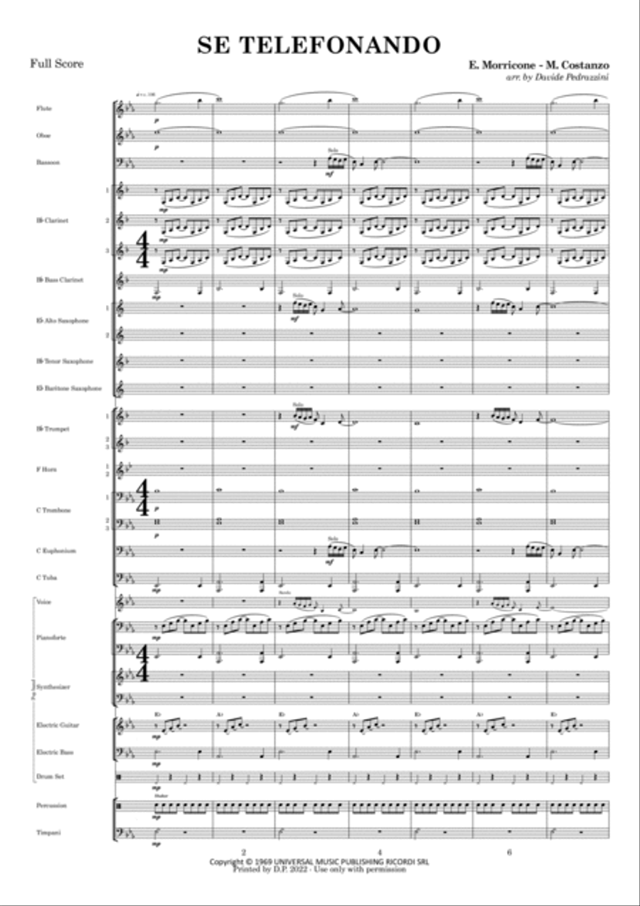 Se Telefonando Concert Band scores gallery preview page 4