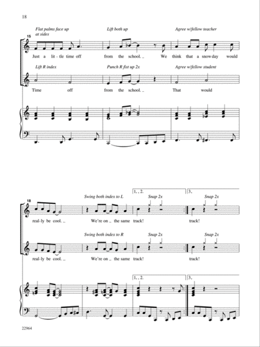 The Big Chill - Teacher's Handbook Unison Choir scores gallery preview page 22