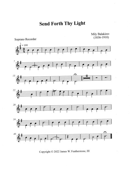 Send Forth Thy Light [SATB]