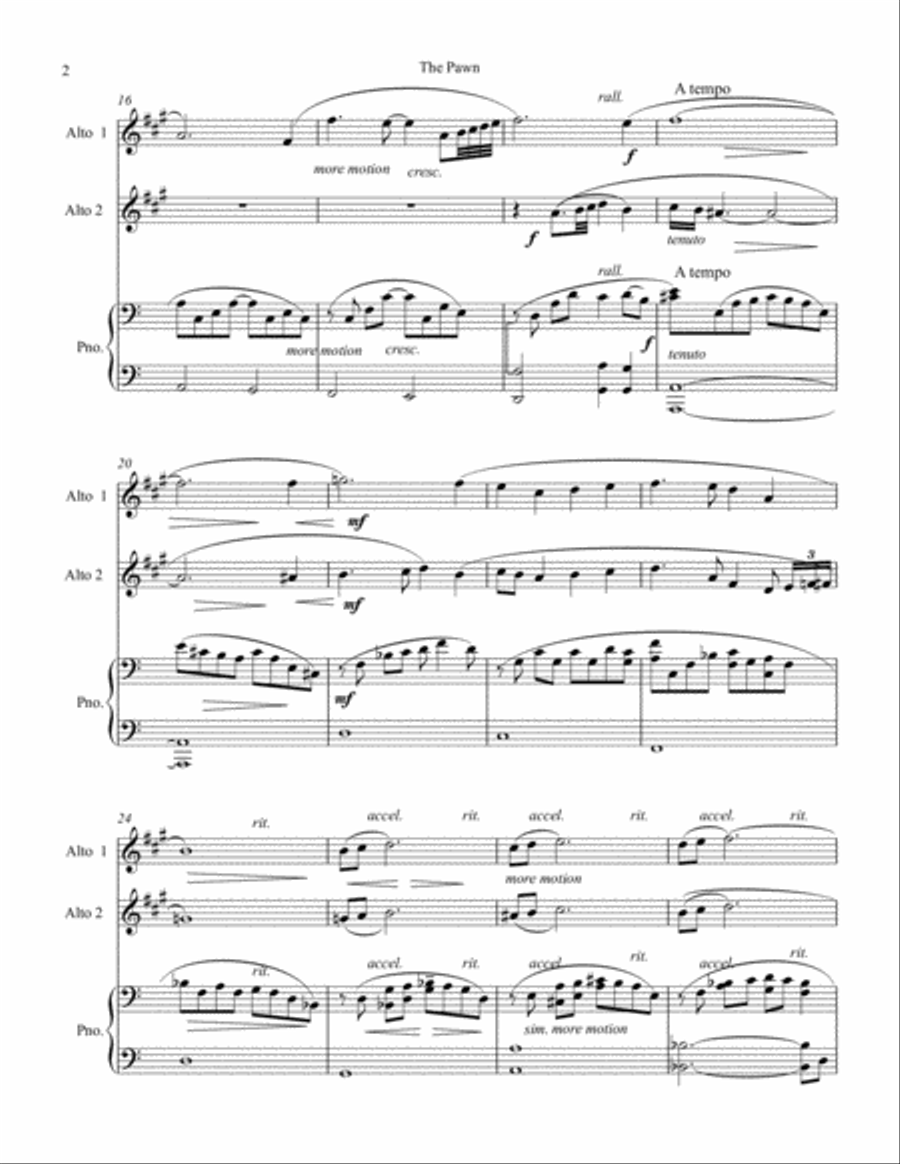 The Pawn Alto Saxophone scores gallery preview page 2