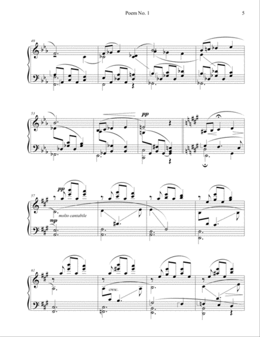 Poem No. 1 for Piano Piano Solo scores gallery preview page 5